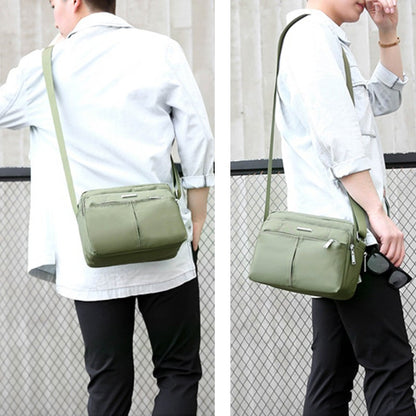 Waterproof Multi-Pocket Shoulder Messenger Bag with Adjustable Strap