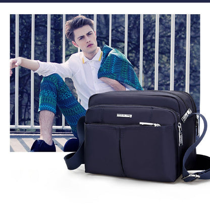 Waterproof Multi-Pocket Shoulder Messenger Bag with Adjustable Strap