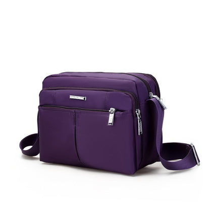 Waterproof Multi-Pocket Shoulder Messenger Bag with Adjustable Strap