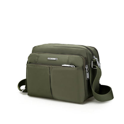 Waterproof Multi-Pocket Shoulder Messenger Bag with Adjustable Strap