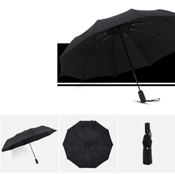 Windproof Storm Umbrella with Compact One-Handed Design