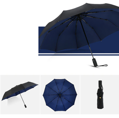 Windproof Storm Umbrella with Compact One-Handed Design
