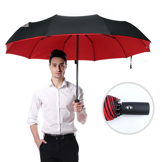 Windproof Storm Umbrella with Compact One-Handed Design