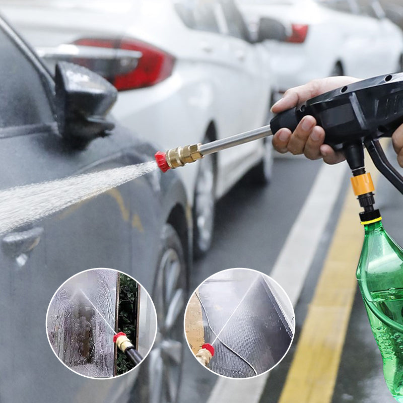 Wireless High-Pressure Spray Gun 22 Bar Portable Cleaning Washer with 2 Nozzles