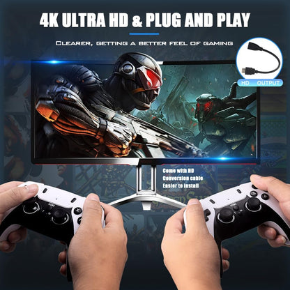Wireless Retro Gaming Console with 4K HDMI and Dual Controllers