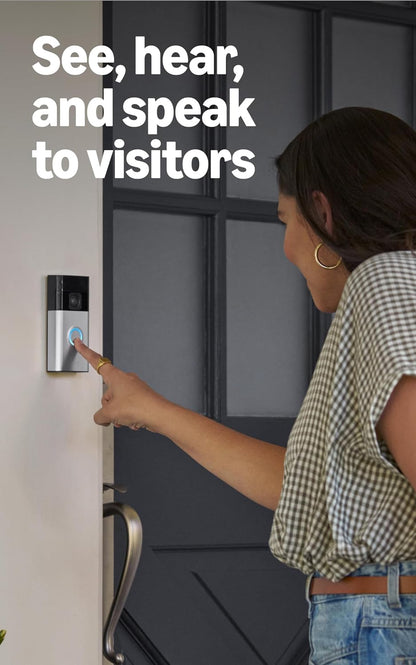 Wireless Video Doorbell with 1080p HD Camera, Motion Detection and Rechargeable Battery