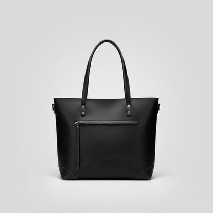 Women's Large Zippered Tote Handbag with Adjustable Strap