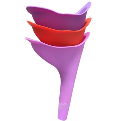 Women's Reusable Silicone Urinal Funnel Set for Outdoor Use