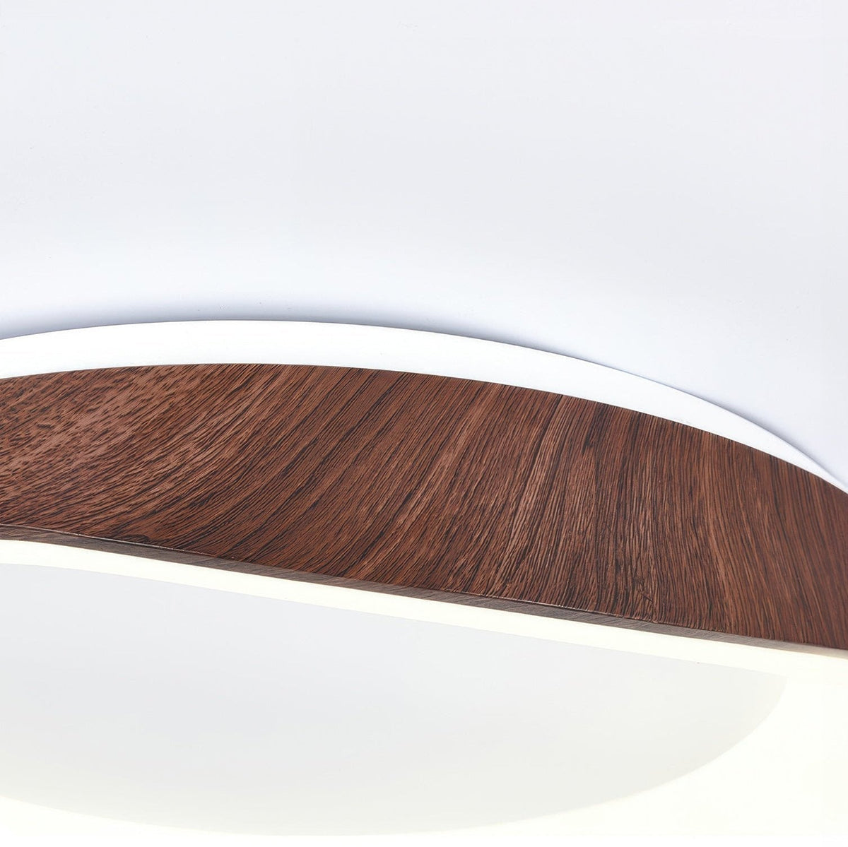 Plafoniera a filo soffitto effetto venatura del legno