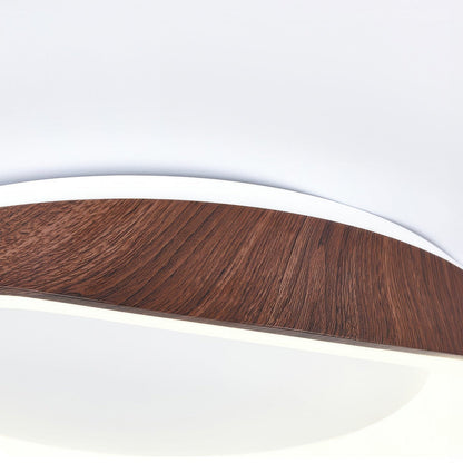 Plafoniera a filo soffitto effetto venatura del legno