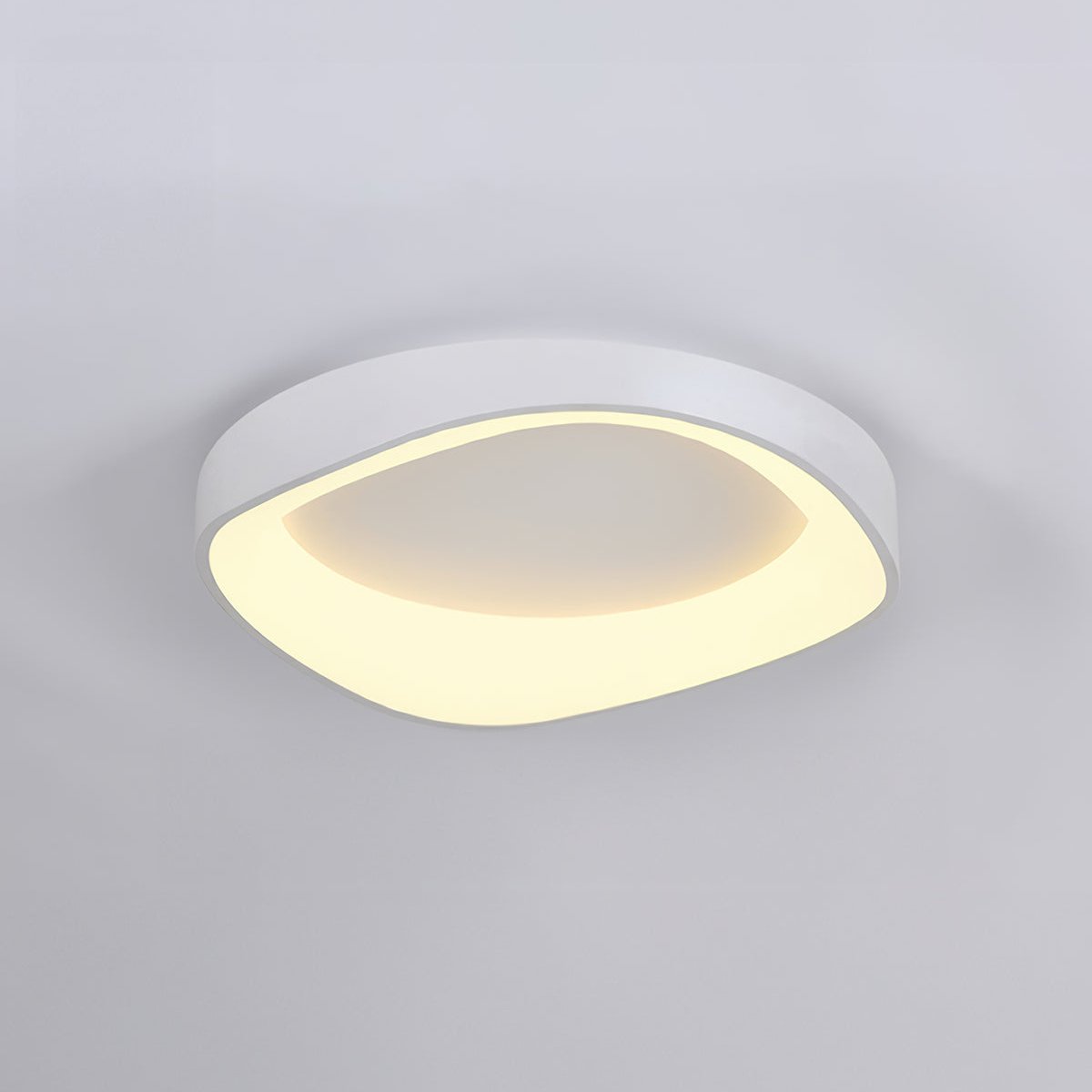 Plafoniera a filo soffitto effetto venatura del legno