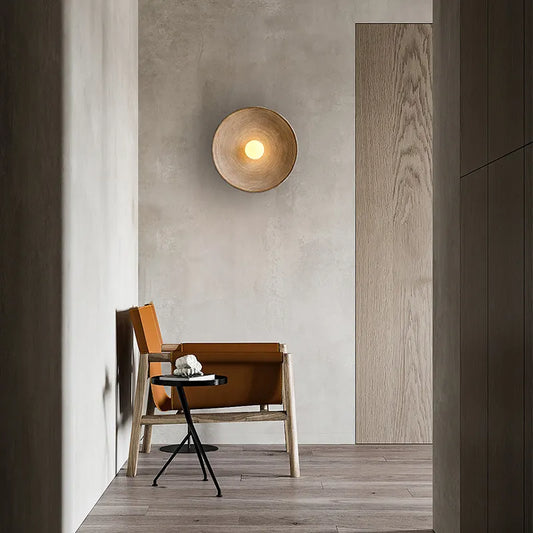 Wood Texture LED Wall Sconce for Bedroom and Living Room