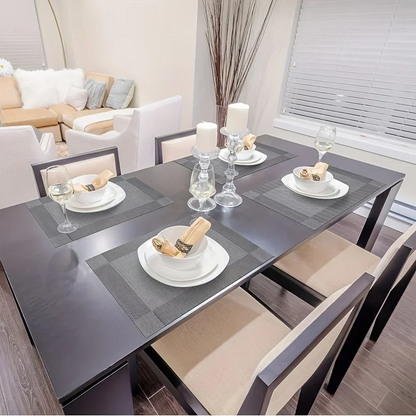 Woven PVC Table Placemats with Heat Resistant Non Slip Design