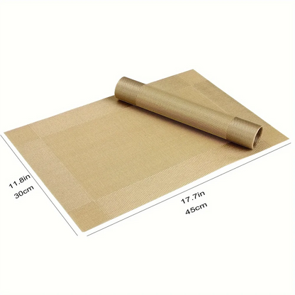 Woven PVC Table Placemats with Heat Resistant Non Slip Design