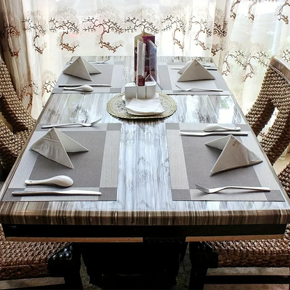 Woven PVC Table Placemats with Heat Resistant Non Slip Design