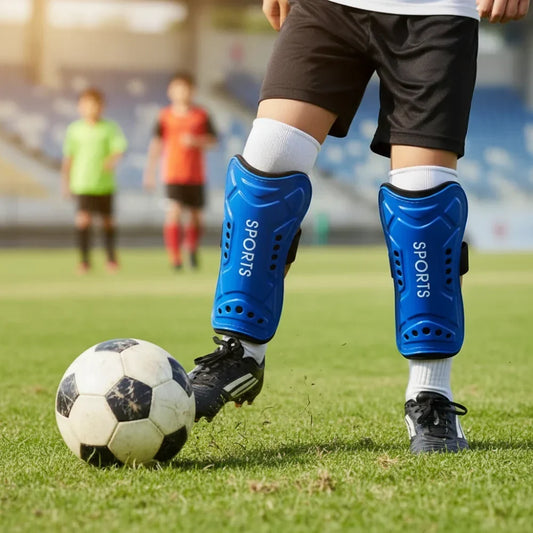 Youth Soccer Shin Guards with Protective Leg Sleeves