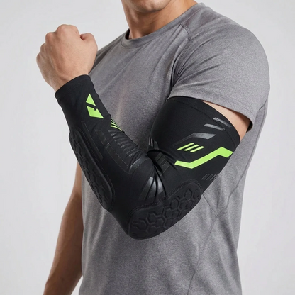 Polstret kompresjonshylse for albuen i polyester og spandex